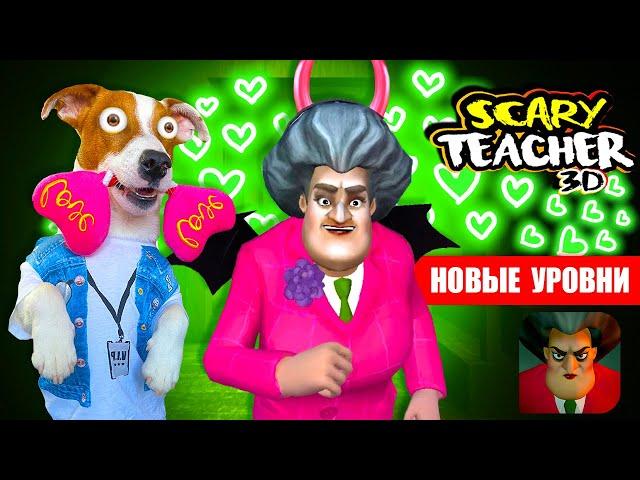 Злая Училка МИСС ТИ  ДЕНЬ ВЛЮБЛЁННЫХ  НОВЫЕ УРОВНИ  Scary Teacher 3d