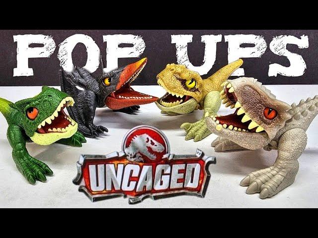 PTERANODON IN A HANDSTAND! Jurassic World Uncaged Pop Ups Wave 7 Review!! Indominus Rex! Allosaurus!