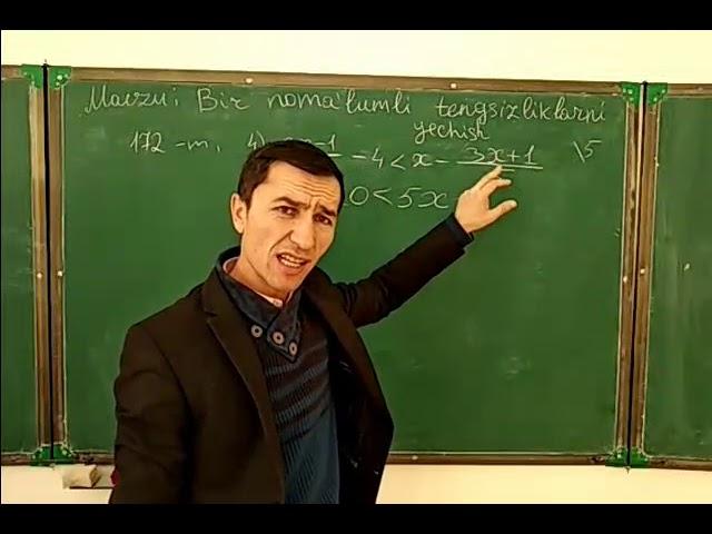 #8-sinf Algebra #16-mavzu Bir noma`lumli tengsizliklar sistemasini yechish