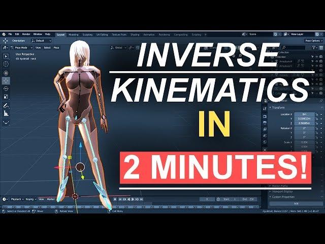 Blender 2.8 Inverse Kinematics In 2 Minutes!