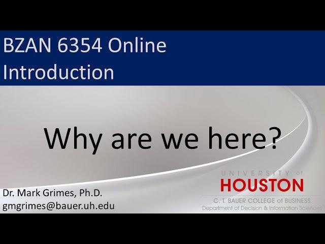 Introduction - Why Are We Here?