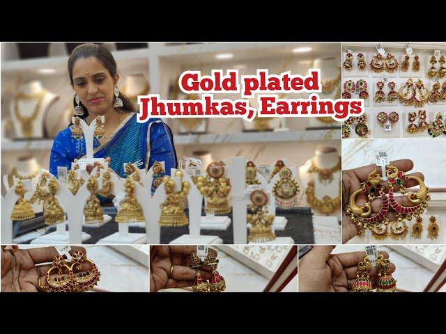 Light Weight Jimikki, Earrings| Dailywear to Wedding Jhumkas| Gold Plated Silver Jewels|Vilva Jewels