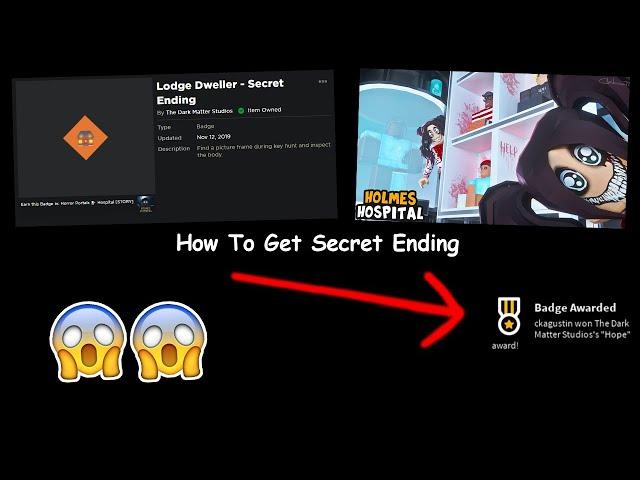 HOW TO GET SECRET ENDING - Holmes Hospital  Horror Portals  (Roblox)