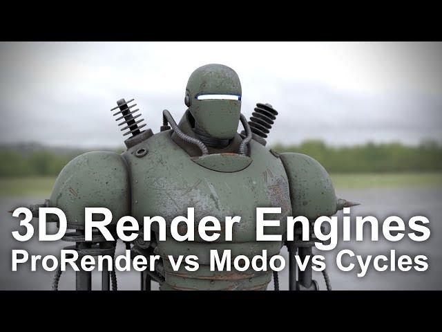 Radeon Pro Render vs Foundry Modo vs Blender Cycles