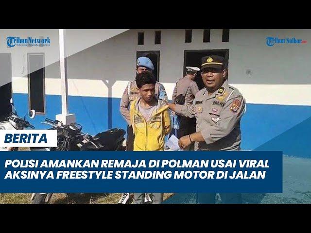 Polisi Amankan Remaja di Polman Usai Viral Aksinya Freestyle Standing Motor di Jalan