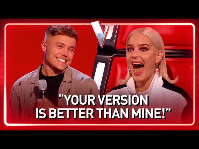 HANDSOME singer sets Coach Anne-Marie's HEART ON FIRE with her own song on The Voice | Journey #253