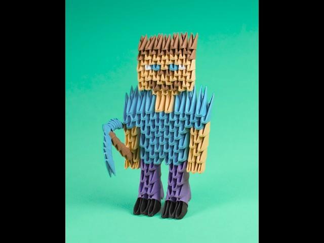 Creating Minecraft Steve With 3D Origami
