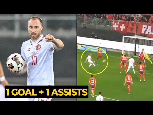 United fans praised Eriksen after scored goal and assists against Switzerland last night