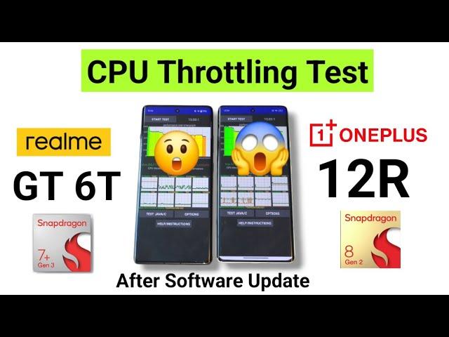 Realme GT 6T vs Oneplus 12R CPU Throttling Test After Software Update 