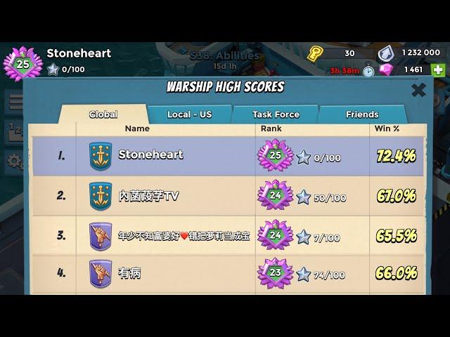 Boom Beach Warships Season 38 Rank 25
