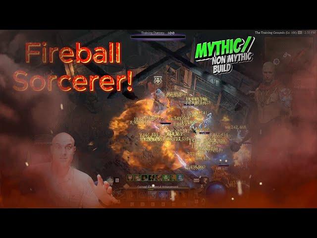 The BEST FIREBALL SORCERER BUILD with MYTHIC and Without MYTHICS!