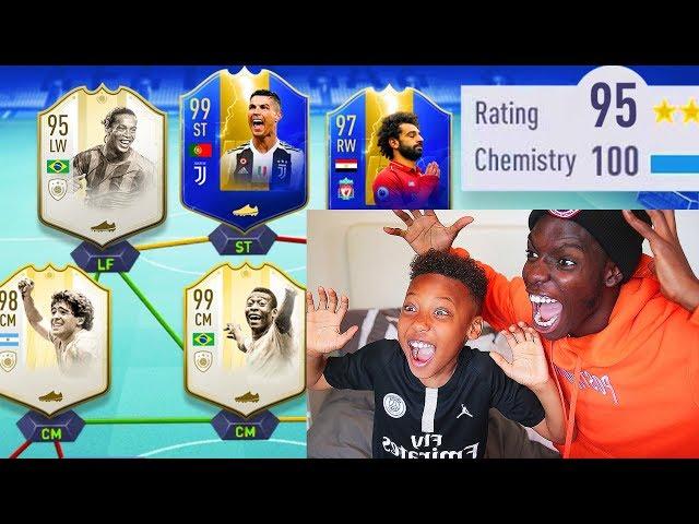 9 YEAR KID TOTS 195 RATED FUT DRAFT!! LITTLE BROTHER FUT DRAFT CHALLENGE (FIFA 19)