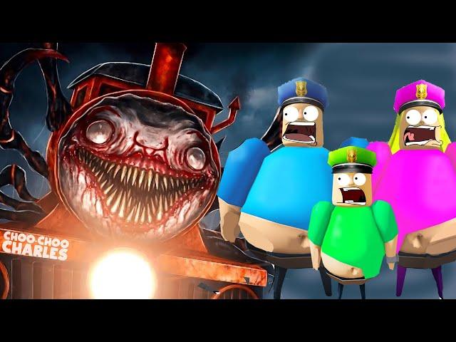 CHOO CHOO CHARLES FAMILY  HORROR VERSUS BARRY SECRET FAMILY  ( Scary Obby ) - Roblox Animation