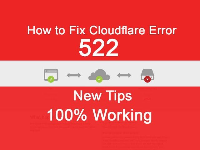 Fix Error 522 Connection Timed Out | Cloudflare TLS Error