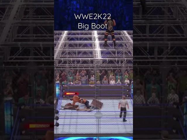 Big boot through the cell! #wwe2k22 #wwe2k #hellinacell #bigboot #wwe #gaming #wwegaming