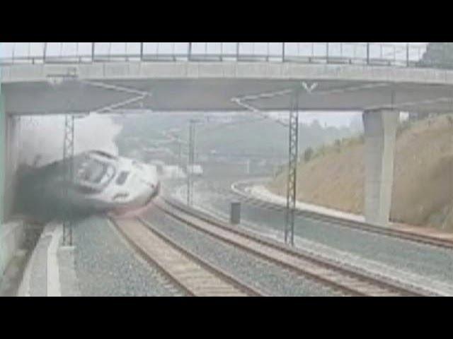 Первое видео катастрофы в Испании