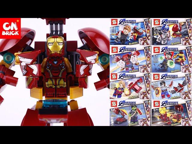 Unoffical LEGO AVENGERS ENDGAME 8 IN 1 TO HULKBUSTER SY1432  Unofficial lego lego videos