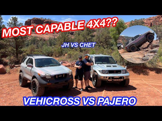 CRAZY Rock Crawling A RARE Mitsubishi Pajero EVO VS An Isuzu Vehicross!!! JH VS Uncle Chet!!!