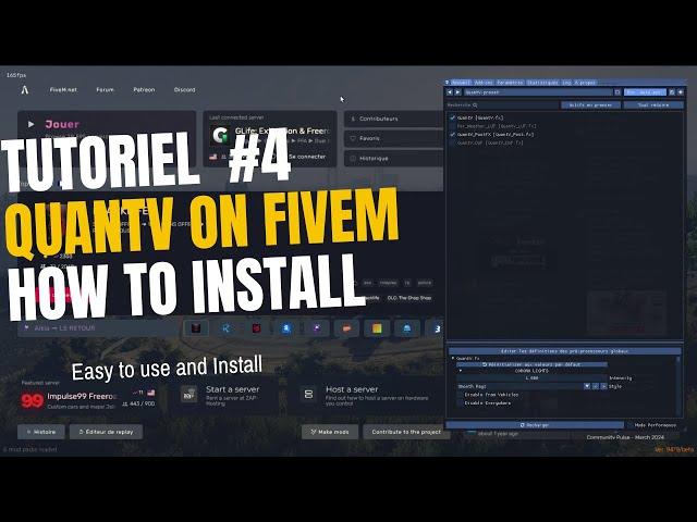 TUTO FIVEM #4│ COMMENT INSTALLER QUANTV MISE A JOUR AOUT 2024