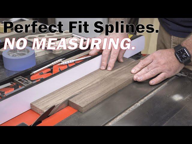 How to Cut Perfect Blade-Width Splines Without Measuring / How to Make Wooden Splines