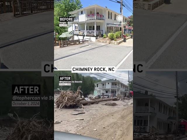 Chimney Rock, NC Before & After Helene Flooding