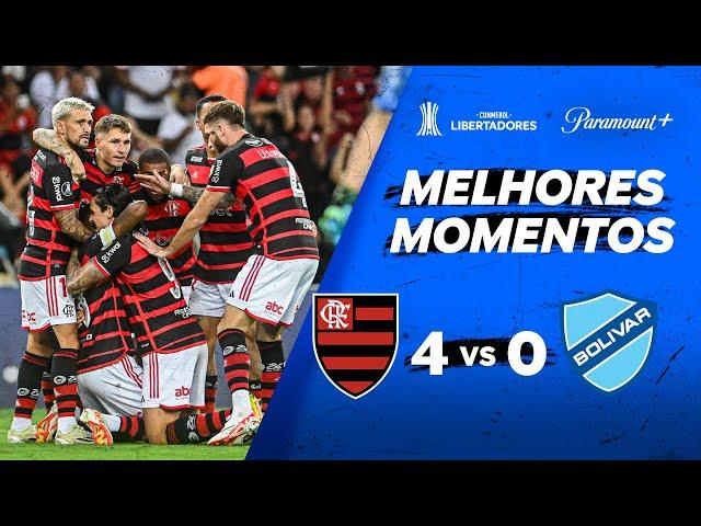 FLAMENGO 4 x 0 BOLÍVAR - CONMEBOL LIBERTADORES 2024 | Paramount Plus Brasil