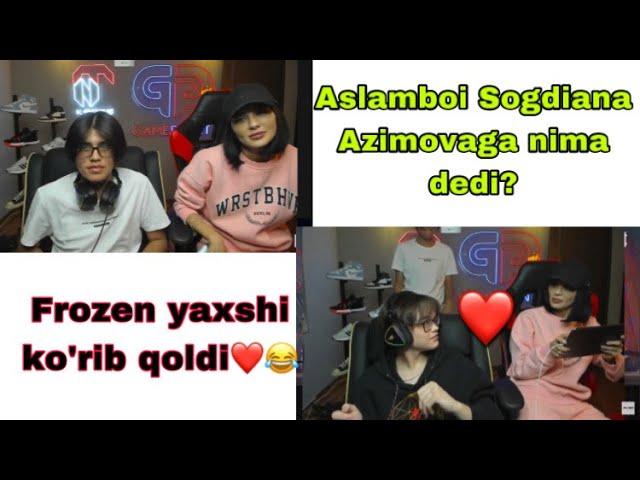 ASLAMBOI SOGDIANA AZIMOVA BILAN STRIM QILDI. FROZEN SUG'DIYONA OPANI SEVIB QOLDIMI//PUBG MOBILE