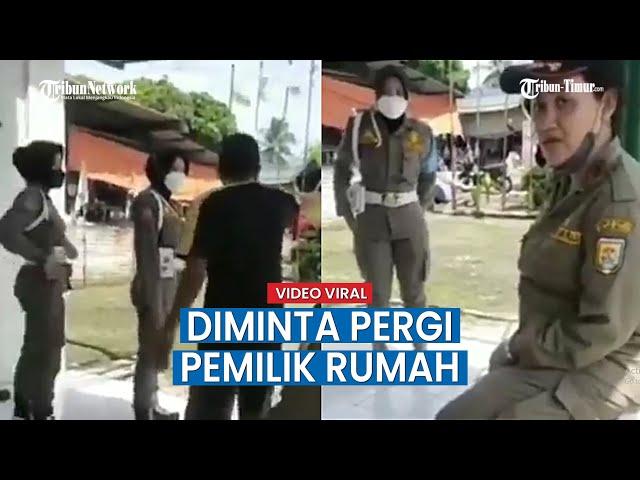 Video Satpol PP Wanita Diusir Pemilik Rumah Saat Berteduh