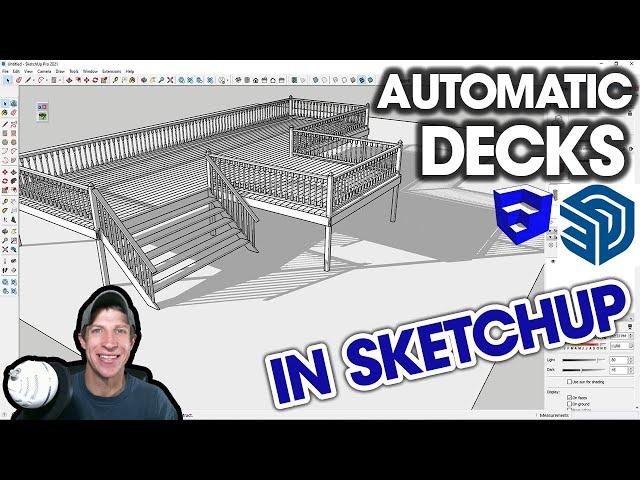AUTOMATIC DECKS in SketchUp? Free SketchUp Deck Extension!