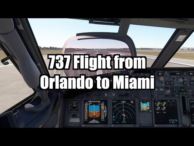 737 Flight from Orlando (KMCO) to Miami (KMIA) | PMDG