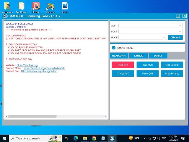 SAM Tool Samsung Country Lock Best Unlocking Tool Qualcomm CPU QCN Read Write