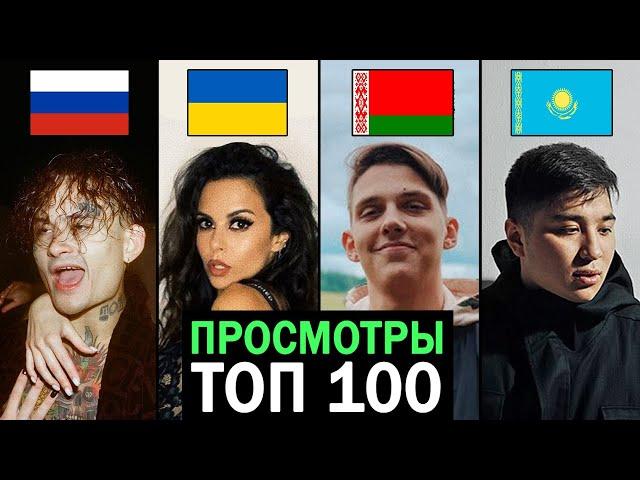 ТОП 100 КЛИПОВ по просмотрам 2019-2020 | Россия, Украина, Казахстан, Беларусь | Лучшие песни и хиты