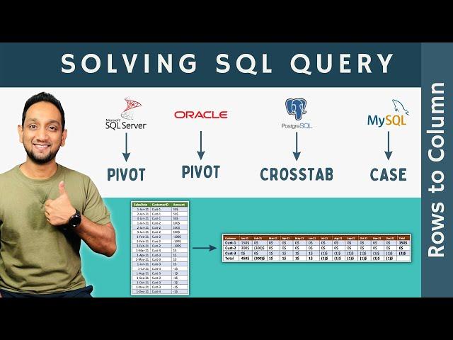 Solving SQL Query | Rows to Column in SQL