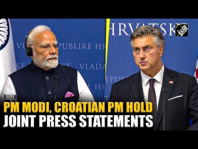 PM Narendra Modi and Croatian PM Andrej Plenković hold joint press statements