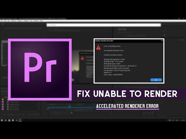 Fix unable to render in Premiere Pro 2021. Accelerated Renderer Error Fix.