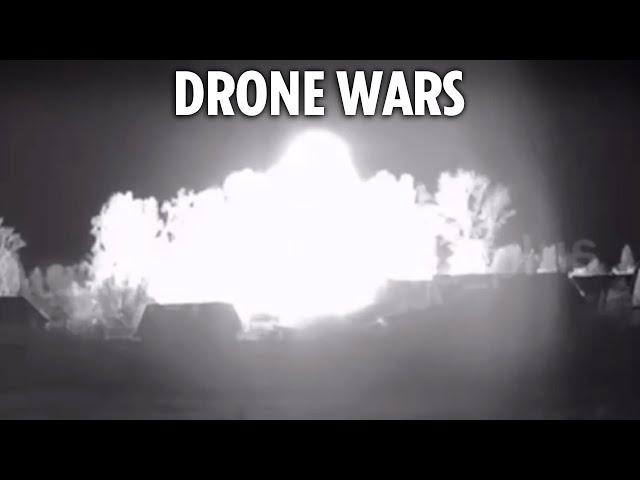 Ukraine kamikaze drones target Putin’s war factory with hundreds of UAVs launched in overnight blitz