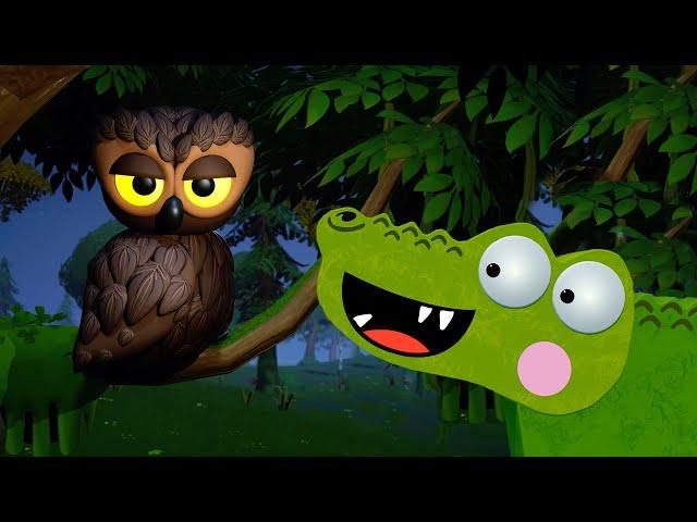 Silly Crocodile Nighttime Fun with Friends | Just For Kids