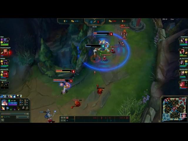 Clean 3 v 3 botlane level 1 fight Sona Op support / League of legends