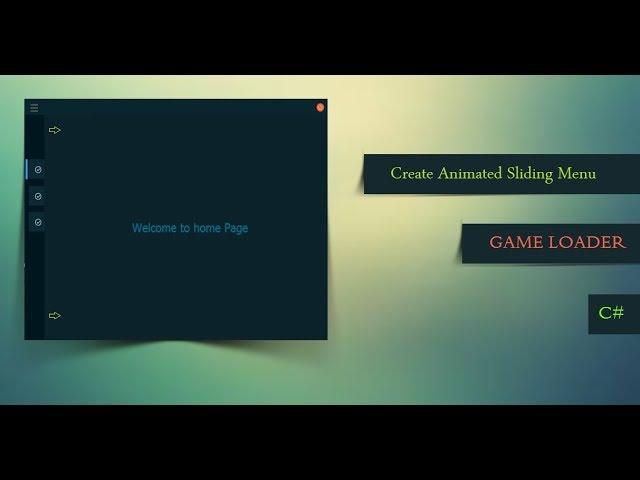 Animated Sliding Menu - Modern Flat - C#