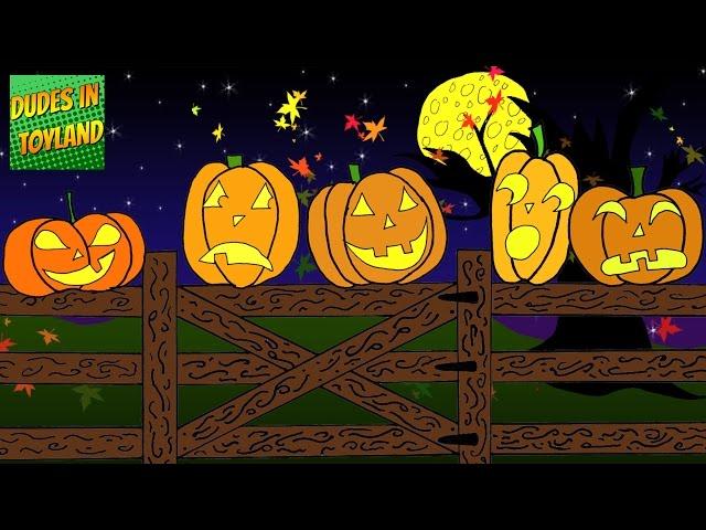 Five Little Pumpkins Sitting on a Gate - Halloween songs for kids cartoon YouTube video