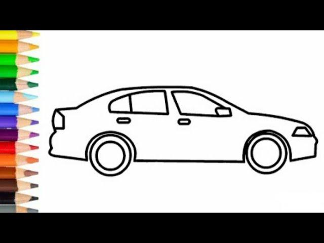 Bolalar uchun mashina rasm chizish/How to draw Car for kids/ Рисование автомобиль для детей