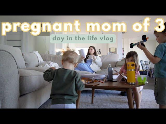 a typical day in the life of a pregnant mom of 3 | time change, mom struggles, sorting clothes