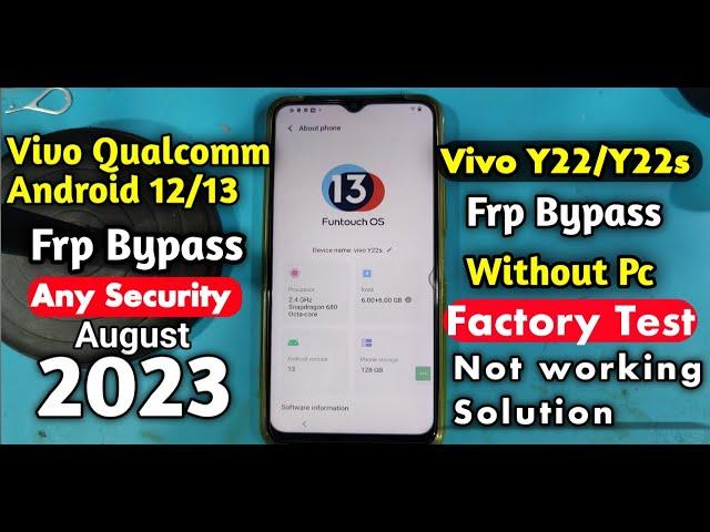 All Vivo Android 13 Frp Bypass Without Pc Vivo Y22s Android 13 Frp Bypass Vivo Y22s Frp Bypass 4K