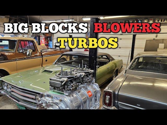 Amazing Garage Tour full of Ford big blocks Superchargers and Turbos