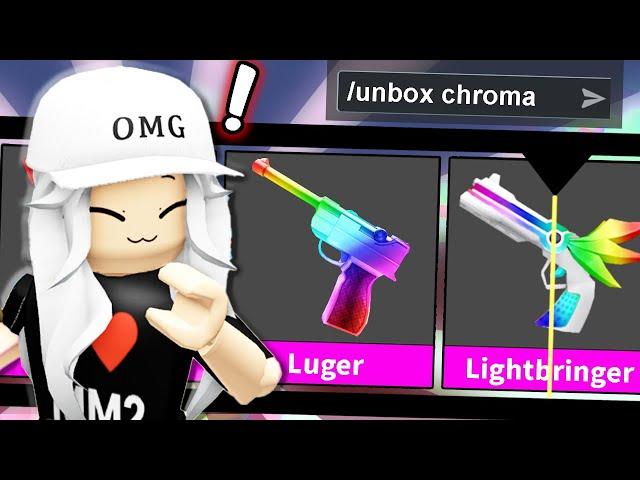 I unboxed CHROMAS using ADMIN COMMANDS in MM2 | Murder Mystery 2