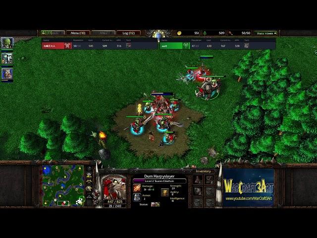 Fly(ORC) vs 120(UD) - WarCraft 3 Frozen Throne - RN3563