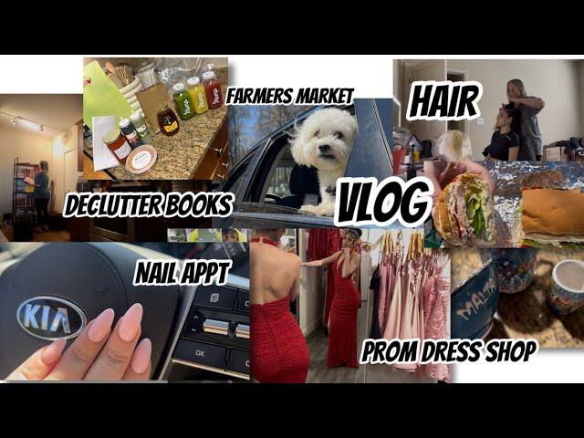 VLOG | NEW | COME WITH ME | PROM DRESS SHOPPING FOR KHIA | DOG PARK | DECLUTTER | NAILS