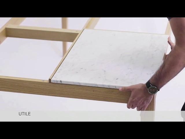 Table en marbre blanc design Utile