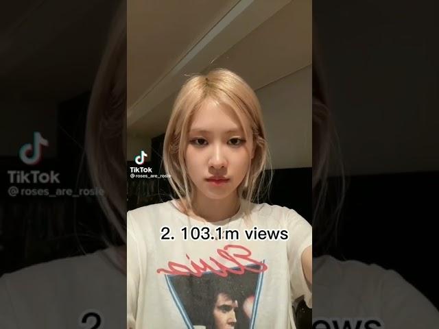 Rosé's top 5 most viewed tik tok videos #tiktok #blackpink #rose