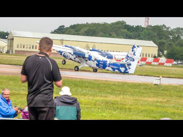 Insane Landing Viking DHC 6 - 400 Twin Otter at RIAT 2023